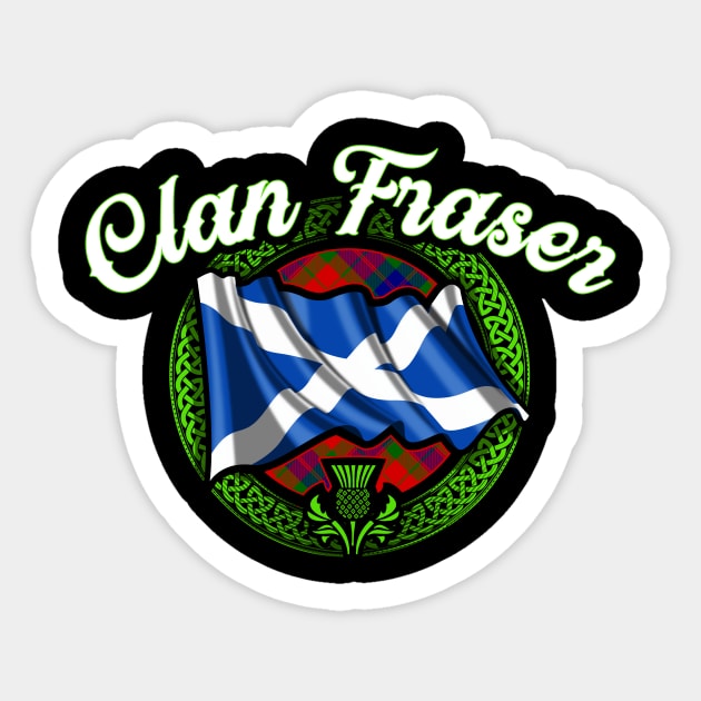 Scottish Flag Clan Fraser Sticker by Celtic Folk